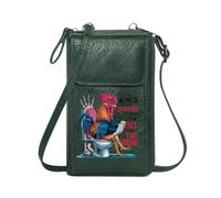 GEEADNB Customized Small Bags Women's Clutch Purse Humorous Illustration Toilet Throne Royal Rooster Leather Purse for Lover Suitable for Everyday Use