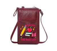 GEEADNB Customized Small Bags Women's Clutch Purse TEACHERS SCHOOL SUPPLIES NICE LIST Adjustable Strap for Everyday Use or Gift Idea