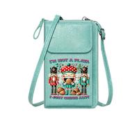 GEEADNB Customized Small Bags Zip Around Credit Card Bags Whimsical Character Nutcracker Soldiers Festive Atmosphere Printed Gift Leather Purse for Lover