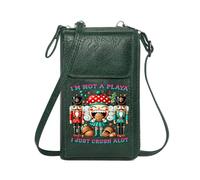 GEEADNB Customized Small Bags Zip Around Credit Card Bags Whimsical Character Nutcracker Soldiers Festive Atmosphere Printed Gift Leather Purse for Lover