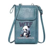 GEEADNB Ladies Cell Phone Purse Bags with Card Slots WTF Panda Humorous Large Capacity Purse Gift Adjustable Strap