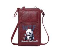 GEEADNB Ladies Cell Phone Purse Bags with Card Slots WTF Panda Humorous Large Capacity Purse Gift Adjustable Strap