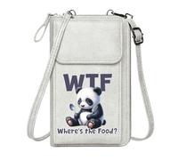 GEEADNB Ladies Cell Phone Purse Bags with Card Slots WTF Panda Humorous Large Capacity Purse Gift Adjustable Strap