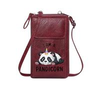 GEEADNB Ladies Cell Phone Purse Cell Phone Wallet Purses Cartoon Panda Whimsical Character Rainbow Unicorn Horn Adjustable Strap Elegant Gift for Mother's Day
