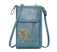 GEEADNB Ladies Cell Phone Purse Cell Phone Wallet Purses Floral Hot Air Balloon Enjoy the Little Things Whimsical Design PU Leather Phone Bags Perfect for Outfits