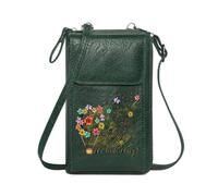 GEEADNB Ladies Cell Phone Purse Cell Phone Wallet Purses Floral Hot Air Balloon Enjoy the Little Things Whimsical Design PU Leather Phone Bags Perfect for Outfits