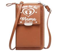 GEEADNB Ladies Cell Phone Purse Lightweight Women's Shoulder Bag Baby footprints 2028 Motherhood Personalized Gifts for Girlfriend Friends Graduation Student