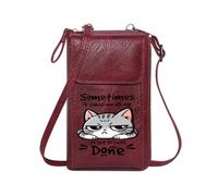 GEEADNB Ladies Cell Phone Purse Personalized Crossbody Wallets Displeased expression Protest caption Anthropomorphism Leather Purse for Lover Perfect for Outfits