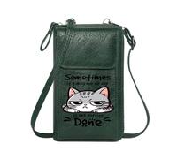 GEEADNB Ladies Cell Phone Purse Personalized Crossbody Wallets Displeased expression Protest caption Anthropomorphism Leather Purse for Lover Perfect for Outfits