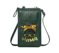 GEEADNB Ladies Cell Phone Purse Personalized Crossbody Wallets Floral lettering Leopard print bandana Vibrant contrast Perfect for Teacher's Day Romantic Gifts for Wife Girlfriend