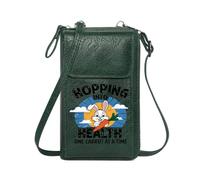 GEEADNB Ladies Cell Phone Purse Personalized Crossbody Wallets Self-Indulgence Message Vintage Style Cartoon Rabbit Christmas Cute Stylish Elegant Accessory