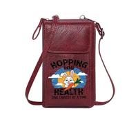GEEADNB Ladies Cell Phone Purse Personalized Crossbody Wallets Self-Indulgence Message Vintage Style Cartoon Rabbit Christmas Cute Stylish Elegant Accessory