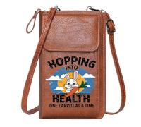 GEEADNB Ladies Cell Phone Purse Personalized Crossbody Wallets Self-Indulgence Message Vintage Style Cartoon Rabbit Christmas Cute Stylish Elegant Accessory