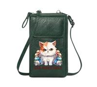 GEEADNB Ladies Cell Phone Purse Personalized Small Bags with Pocket Colorful Skulls Cartoon Cat Bad Vibes Only Elegant Gift for Mother's Day Suitable for Everyday Use