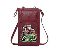 GEEADNB Ladies Cell Phone Purse Personalized Small Bags with Pocket humorous escape skeleton lawn mower Large Capacity Purse Gift Romantic Gifts for Wife Girlfriend
