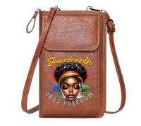 GEEADNB Ladies Cell Phone Purse Phone Bags for Women Emancipation Juneteenth Pan-Africanism Suitable for Everyday Use Adjustable Strap