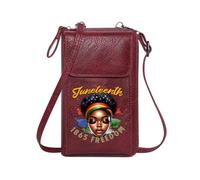 GEEADNB Ladies Cell Phone Purse Phone Bags for Women Emancipation Juneteenth Pan-Africanism Suitable for Everyday Use Adjustable Strap
