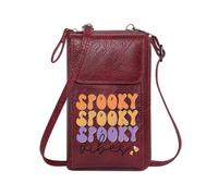 GEEADNB Ladies Cell Phone Purse Phone Bags for Women Halloween Pumpkin Ghost Cemetery Witch Skeleton Bat Haunted Christmas Holiday Present Elegant Gift for Mother's Day