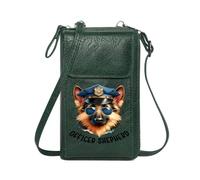 GEEADNB Ladies Cell Phone Purse RFID Blocking Zipper Phone Wallet Reflective Sunglasses German Shepherd Police Hat Holiday Customized Gift Perfect for Teacher's Day