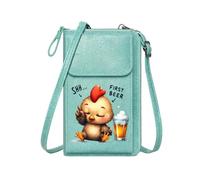GEEADNB Ladies Cell Phone Purse Small Crossbody Bags Cartoon Chick First Beer Experience Shushing Gesture for Valentine's Day Birthday Gifts Long Purse for Gift