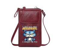 GEEADNB Ladies Cell Phone Purse Small Crossbody Bags Grumpy Cat Defiance Bold Text Perfect for Outfits Suitable for Everyday Use