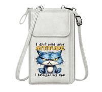 GEEADNB Ladies Cell Phone Purse Small Crossbody Bags Grumpy Cat Defiance Bold Text Perfect for Outfits Suitable for Everyday Use