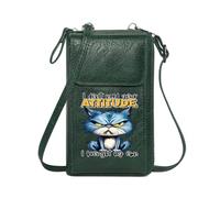 GEEADNB Ladies Cell Phone Purse Small Crossbody Bags Grumpy Cat Defiance Bold Text Perfect for Outfits Suitable for Everyday Use