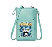 GEEADNB Ladies Cell Phone Purse Small Crossbody Bags Grumpy Cat Defiance Bold Text Perfect for Outfits Suitable for Everyday Use