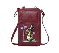 GEEADNB Ladies Cell Phone Purse Women ID Credit Card Case Mardi Gras Festive Attire Cartoon Alligator Suitable for Daily Gifting Classic Outfit