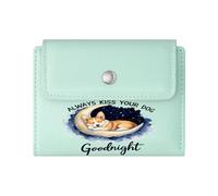 GEEADNB Large Capacity Ladies Coin Purse，Multi-Functional Women's Wallet，Corgi Crescent Moon Goodnight Thoughtful Gift for Father's Day，Teacher's Day Thanksgiving Birthday Gift for Women