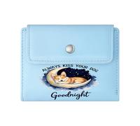 GEEADNB Large Capacity Ladies Coin Purse，Multi-Functional Women's Wallet，Corgi Crescent Moon Goodnight Thoughtful Gift for Father's Day，Teacher's Day Thanksgiving Birthday Gift for Women