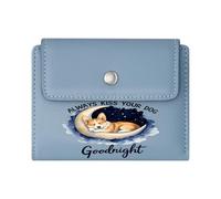 GEEADNB Large Capacity Ladies Coin Purse，Multi-Functional Women's Wallet，Corgi Crescent Moon Goodnight Thoughtful Gift for Father's Day，Teacher's Day Thanksgiving Birthday Gift for Women