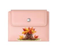 GEEADNB Large Capacity Ladies Coin Purse,Multi-Functional Women's Wallet,Fall Season Brown Boots Autumn Leaves Wonderful Gift for Mother's Father's Day