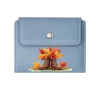 GEEADNB Large Capacity Ladies Coin Purse,Multi-Functional Women's Wallet,Fall Season Brown Boots Autumn Leaves Wonderful Gift for Mother's Father's Day