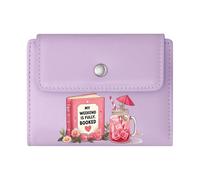 GEEADNB Large Capacity Ladies Coin Purse,Multi-Functional Women's Wallet,Floral Arrangement Weekend Fully Booked Pink Cocktail Romantic Gift for Wife/Girlfriend.