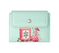 GEEADNB Large Capacity Ladies Coin Purse,Multi-Functional Women's Wallet,Floral Arrangement Weekend Fully Booked Pink Cocktail Romantic Gift for Wife/Girlfriend.