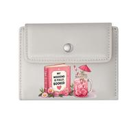 GEEADNB Large Capacity Ladies Coin Purse,Multi-Functional Women's Wallet,Floral Arrangement Weekend Fully Booked Pink Cocktail Romantic Gift for Wife/Girlfriend.