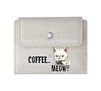 GEEADNB Large Capacity Ladies Coin Purse，Multi-Functional Women's Wallet，Fluff This Speech Grumpy Cat Cartoonish Humor Romantic Gift for Wife/Girlfriend.