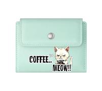 GEEADNB Large Capacity Ladies Coin Purse，Multi-Functional Women's Wallet，Fluff This Speech Grumpy Cat Cartoonish Humor Romantic Gift for Wife/Girlfriend.