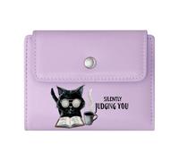GEEADNB Large Capacity Ladies Coin Purse，Multi-Functional Women's Wallet，Grumpy Expression Coffee Cup Cartoon cat Thoughtful Gift for Father's Day，Wonderful Gift for Mother's Father's Day