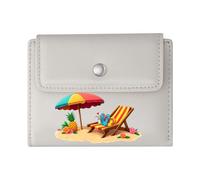 GEEADNB Large Capacity Ladies Coin Purse,RFID Blocking Wallet Purse,Beach Basket,Beach Chair,The Beach Calling,Thanksgiving Birthday Gift for Women Romantic Gift for Wife/Girlfriend.