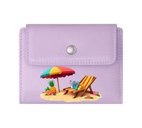 GEEADNB Large Capacity Ladies Coin Purse,RFID Blocking Wallet Purse,Beach Basket,Beach Chair,The Beach Calling,Thanksgiving Birthday Gift for Women Romantic Gift for Wife/Girlfriend.