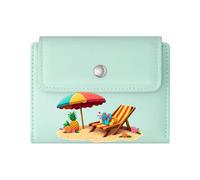 GEEADNB Large Capacity Ladies Coin Purse,RFID Blocking Wallet Purse,Beach Basket,Beach Chair,The Beach Calling,Thanksgiving Birthday Gift for Women Romantic Gift for Wife/Girlfriend.