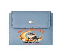 GEEADNB Large Capacity Ladies Coin Purse，RFID Blocking Wallet Purse，Pink Floral，Black Cat，Joyful Companionship，Wonderful Gift for Mother's Father's Day