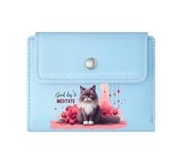 GEEADNB Large Capacity Ladies Coin Purse，RFID Blocking Wallet Purse，Viral Meme Cartoon Cat CHONK Wonderful Gift for Mother's Father's Day Thanksgiving Birthday Gift for Women