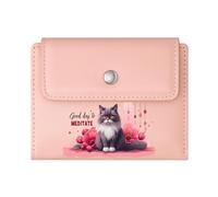 GEEADNB Large Capacity Ladies Coin Purse，RFID Blocking Wallet Purse，Viral Meme Cartoon Cat CHONK Wonderful Gift for Mother's Father's Day Thanksgiving Birthday Gift for Women