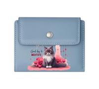 GEEADNB Large Capacity Ladies Coin Purse，RFID Blocking Wallet Purse，Viral Meme Cartoon Cat CHONK Wonderful Gift for Mother's Father's Day Thanksgiving Birthday Gift for Women