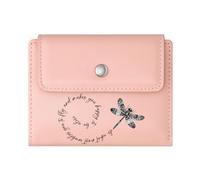 GEEADNB Large Capacity Ladies Coin Purse，Slim Minimalist Card Holder，Geometric Hearts Dragonfly Illustration Peace Symbol Thanksgiving Birthday Gift for Women