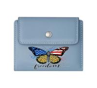 GEEADNB Large Capacity Ladies Coin Purse,Slim Minimalist Card Holder,Love American Flag Patriotic Design Wonderful Gift for Mother's Father's Day Romantic Gift for Wife/Girlfriend.