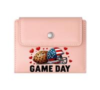 GEEADNB Large Capacity Ladies Coin Purse，Slim Women's Wallet，American Football Digital Art Contrasting Background Thanksgiving Birthday Gift for Women Wonderful Gift for Mother's Father's Day